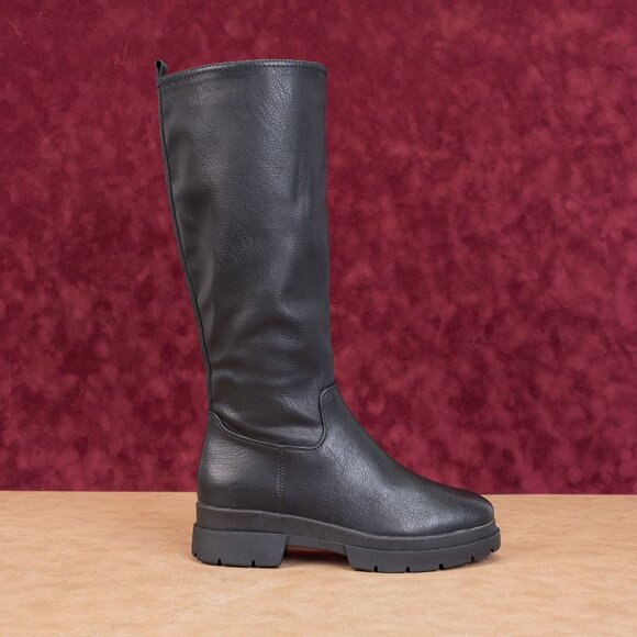 Naturalizer Soul Women Orchid Black Leather Waterproof Riding Knee Boots sz 8.5 - Picture 4 of 10